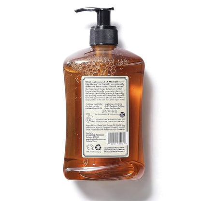 A LA MAISON Lavender Aloe Natural Hand Wash Made with Essential Oils - Biodegradable, Plant-Based, Vegan, Cruelty-Free 16.90 Fl Oz (Pack of 6)
