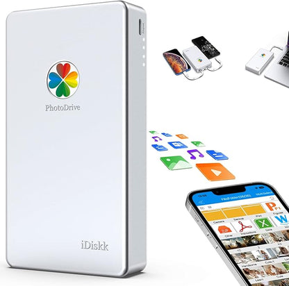 iDiskk 2TB App-le Certified External Hard Drive for iPhone 17 & iPad Android Mobile 2TB iPhone Hard Disk,MacBook and PC, Photo Stick to Backup Photos/Videos,Files for iPhone17/16/15/14