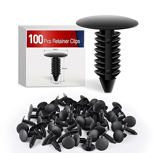 Nilight 100PCS Bumper Rivet Fender Clips for GM 1605396,1595864 for Chrysler 6030441 for Ford 388577S 7.5mm Hole