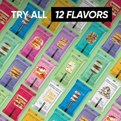 TRUBAR Vegan Protein Bars - Soy Free, Dairy Free, Gluten Free Protein Bars - No Sugar Alcohols - Non-GMO - 12g of Protein - It's Mint To Be Chip - 12 Count