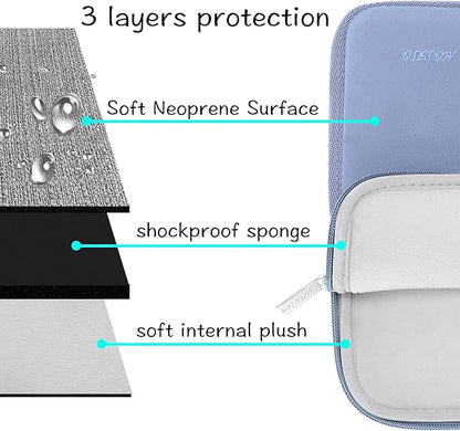 MOSISO Laptop Case 16 inch, 15-15.6 inch Laptop Sleeve Bag Compatible with MacBook Pro 16 inch, HP, Acer, Dell, Lenovo, ASUS Notebook, Neoprene Computer Sleeve Bag with Small Case, Serenity Blue