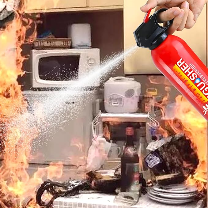 Fire Extinguisher for Home, 4Pack Car Fire Extinguishers with Mount, 4 in 1 Portable Kitchen Fire Extinguishers for A, B, C, K Category, 620ml Mini Water-Based Fire Extinguisher for Car Truck Boat