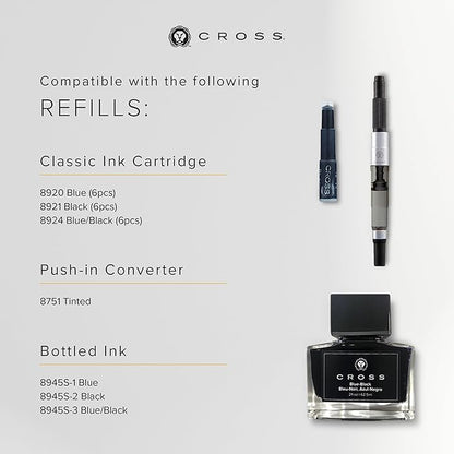 Cross Bailey Light Refillable Fountain Presented in a Everyday Gift Box - Extra fine nib