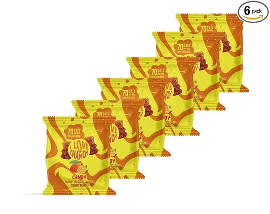 I Love Chamoy Mango Gummy – Low Sugar Chamoy Gummy Candy | Plant-Based, Low Carb, Sweet & Spicy Mexican-Inspired Treat