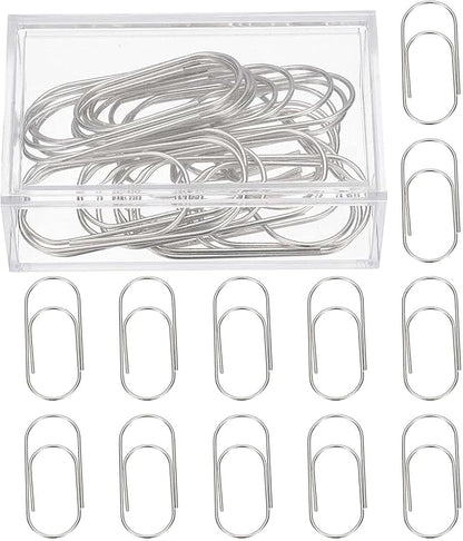 PATIKIL 20 Pcs Paper Clip, 2inch Non-Skid Metal Paper Clamp Clips Large for Office Supplies Craft Scrapbook Document Note Sorting, Electroplating, Black