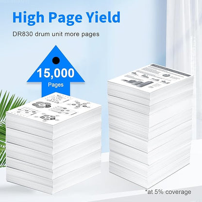 myCartridge Compatible DR830 Drum Unit Replacement for Brother DR830 DR-830 Drum forHL-L2460DW DCP-L2640DW HL-L2405W MFC-L2820DW HL-L2400D HL-L2480DW MFC-L2820DWXL Printer( Black 1 Pack,No Toner)