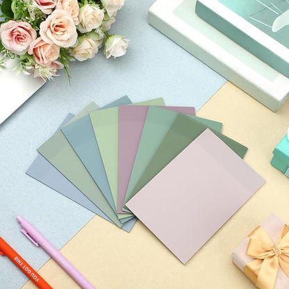 Yinder 4 x 6 Inch Transparent Sticky Notes Translucent Sticky Notes Waterproof Clear Self Memo Pad See Through Bible Journaling Accessories Office School Supplies, 8 Pack 240 Sheets(Pastel)
