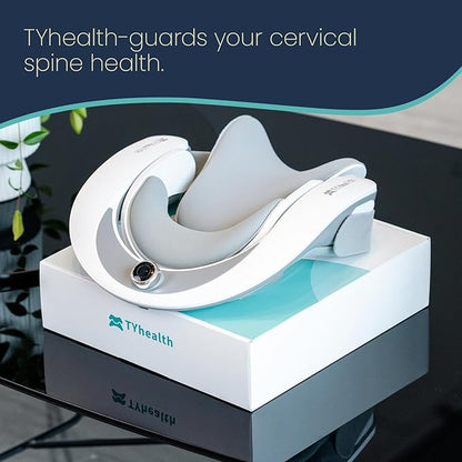 TYhealth Neck Traction Device: FDA-Cleared Electric Cervical Traction Device for Neck Pain Relief, Posture Correction & Muscle Relaxation | Neck Size: 12-16 inch