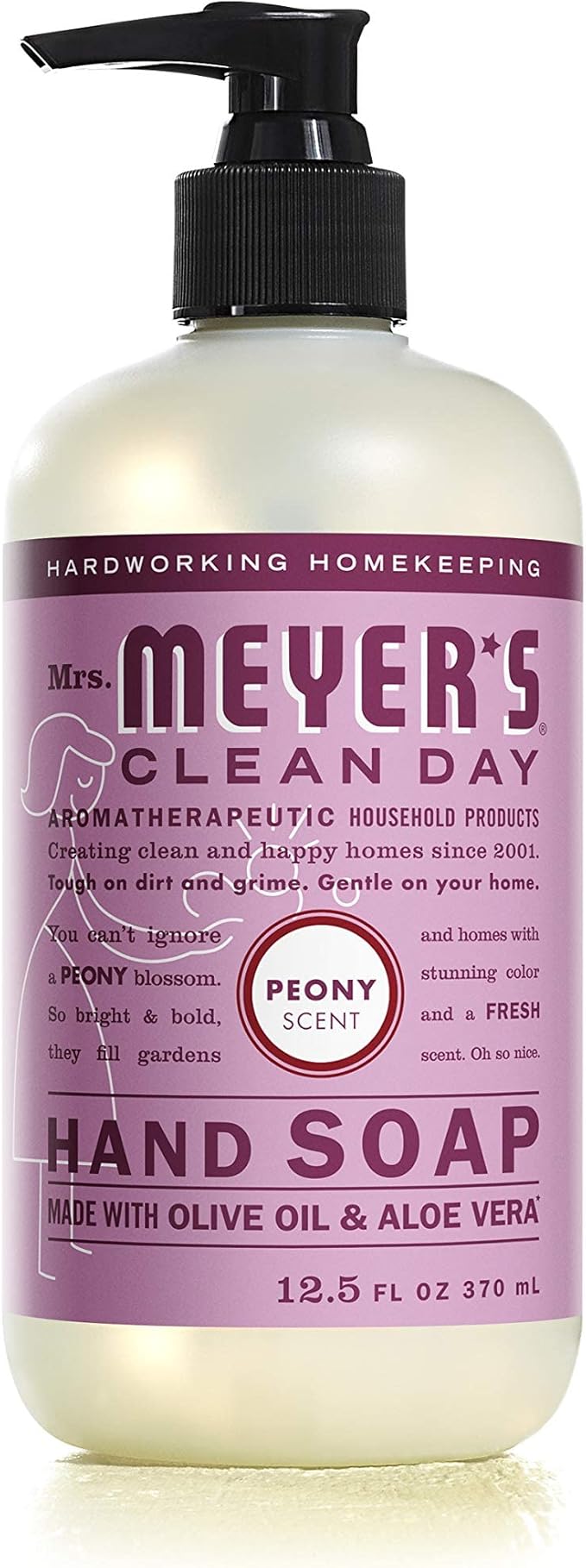 Mrs. MEYER'S New 6 Scent Variety Pack, 1 Peony, 1 Geranium, 1 Honeysuckle, 1 Basil, 1 Lavender, 1 Lemon Verbena, 6 CT