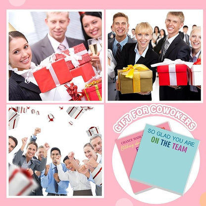 Yinder 24 Pcs Inspirational Sticky Notes Christmas Stocking Stuffers Motivational Sticky Notes Pad Employee Appreciation Gift Bulk for Teacher Nurse Coworker Office 3 x 3'' (Thank You,Bright)
