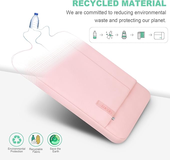 Lacdo Laptop Sleeve Case for 14 inch New MacBook Pro M5/M4/M3/M2/M1 Chips Pro Max A3434 A3112 A3401 A3185 A2918 A2992 2025-2021, 13.8" 13.5" Microsoft Surface Laptop 7th 6 5 4 3 Computer Bag, Pink