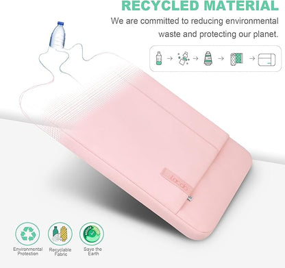Lacdo 13 inch Laptop Sleeve Case for 13 inch New MacBook Air M4 A3240 2025, M3 A3113, M2 A2681, M1 A2337 | 13" MacBook Pro M2/M1 A2338 A2251 A2289 | 13" iPad Pro M5 / iPad Air M3 Computer Bag, Pink