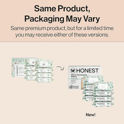 The Honest Company Hypoallergenic Multi-Use Baby Wipes for Sensitive Skin, Geo Mood, 576 Count