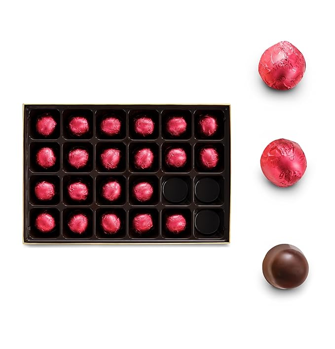Godiva Holiday Chocolate Covered Cherries Cordial Gift Box - Christmas Candy Assortment with Festive Ribbon, Perfect for Holiday Gift Baskets, 24 Pc