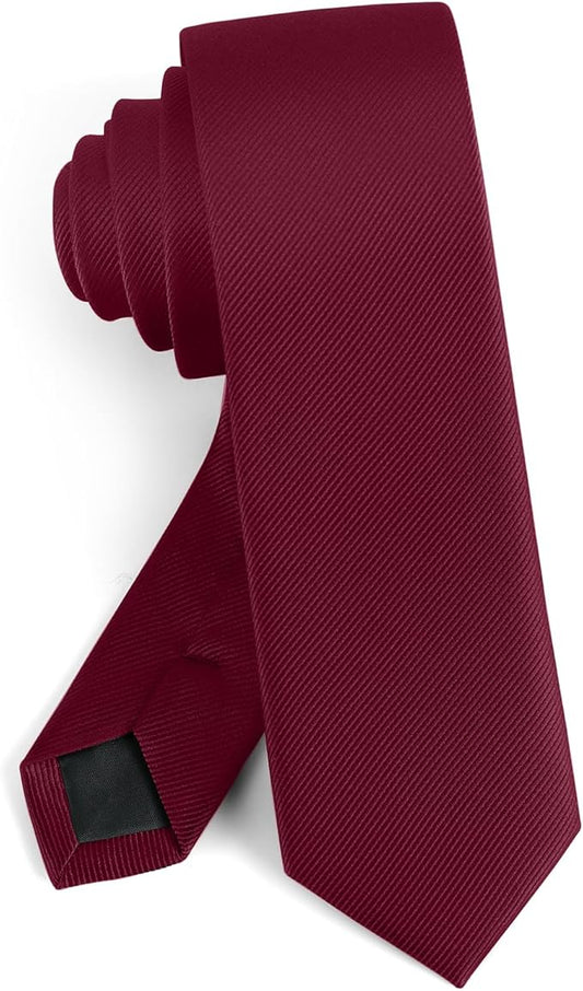 Boys Tie Solid Color Necktie for Age 12-14-16 Years Teen Wedding School Graduation with Gift Box
