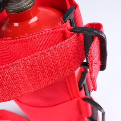Universal Fire Extinguisher Straps Adjustable Roll Bar Mount 3 lb Fire Extinguisher Holder for Boat Wrangler Car Truck UTV Vehicles Roll Cage Interior Accessories Home Office,Red Strap Only