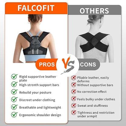 Posture Corrector for Women, Adjustable Back Straightener with Enhanced Support, Invisible Under Clothes, Breathable Upper Back Brace for Neck, Back Pain Relief, Correct Hunchback, Slouching, L/XL