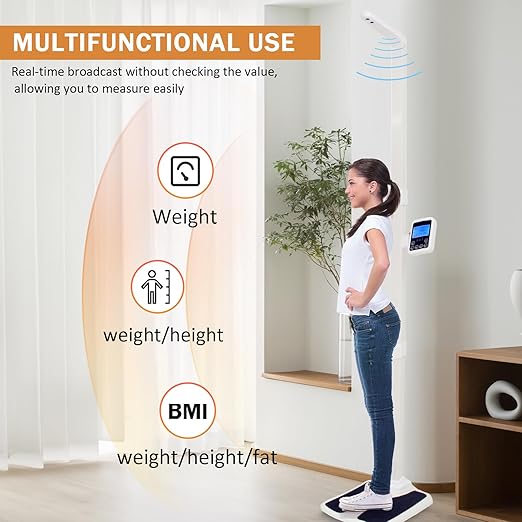 Professional Digital Physicians Scale，Ultrasonic Height and Weight Scale，Multifunctional Medical Measuring Scale for Weight and Height Measurement,Weight Capacity 440 lbs / 35.4”-78.7”