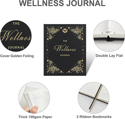 And Per Se Wellness Journal, Daily Journal for Personal Mental Health, Sleep & Diet Tracking, Self Care Reflection for Women & Men (Stardust Black)