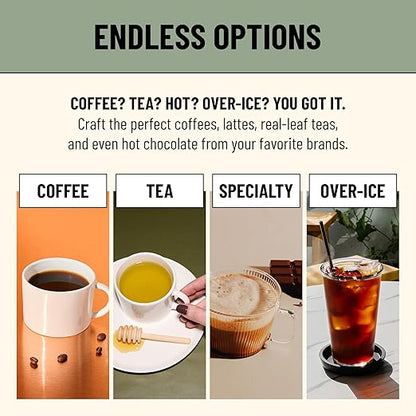 Flavia Aroma Brewer Bundle with 84 Freshpacks and 1 Merchandiser - Coffee Machine, Makes Coffee, Lattes, Tea, and other Hot or Iced Beverages with Single-Serve Freshpacks, Multiple Brew Sizes, Black