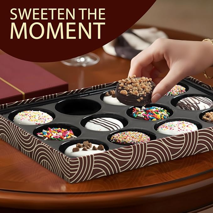 Cremelle Gourmet Cookies Gift Box, 12 Pieces of Food Gifts Cookies, Ideal Chocolate Candy Gift Box for Friends, Colleagues and Loved Ones, Perfect Fancy Cookie for Holidays and Celebrations