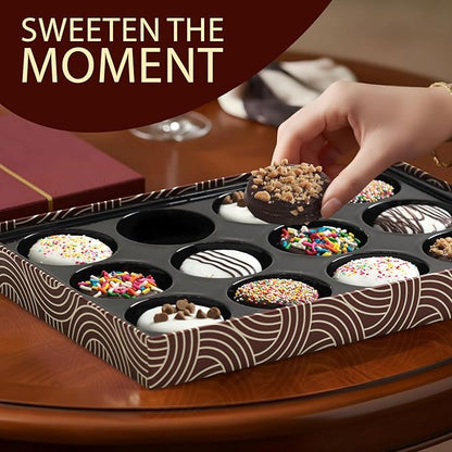 Cremelle Gourmet Cookies Gift Box, 12 Pieces of Food Gifts Cookies, Ideal Chocolate Candy Gift Box for Friends, Colleagues and Loved Ones, Perfect Fancy Cookie for Holidays and Celebrations