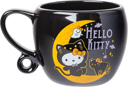 Silver Buffalo Sanrio Hello Kitty Halloween Loop Handle Ceramic Mug, 15.9 ounces