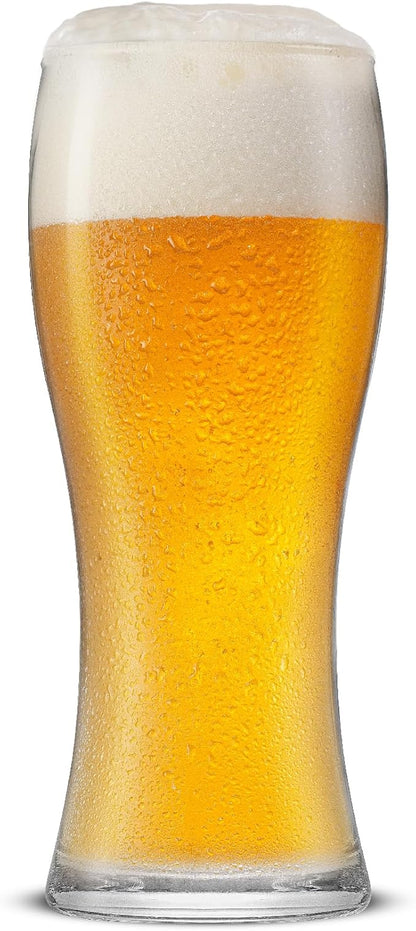 JoyJolt Callen 15.5oz Beer Glasses Set of 4 Beer Pint Glass. Craft Beer Glass, Pilsner Glasses, IPA Beer Glass. Solid Glassware Beer Cup. Classic Beer Gifts, Beer Cups, Mugs and Beer Glasses for Men
