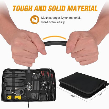 GOOACC 330Pcs Trim Removal Tool, Auto Push Pin Bumper Retainer Clip Set Fastener Terminal Remover Tool Adhesive Cable Clips Kit Car Panel Radio Removal Auto Clip Pliers, Black