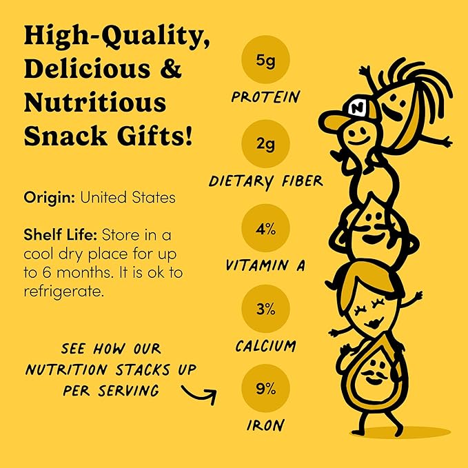 Nuts.com – Sweet and Salty Gift Tray for Fall, Thanksgiving and Festive Gifts — Healthy Snack Sampler Box, 1.25 Lbs of Roasted Cashews, Peanuts, Chocolate-Covered Raisins