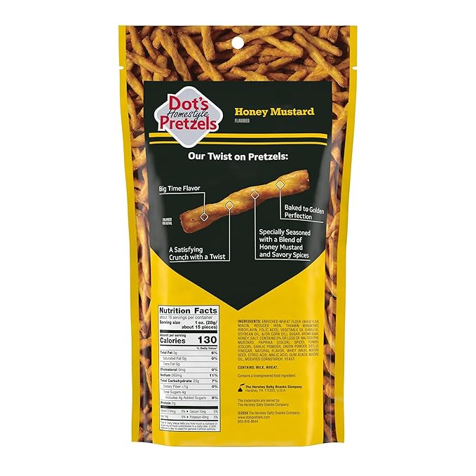 Dot's Pretzels Bundle Pack Original, Honey Mustard, and Southwest Seasoned Pretzel Twist Snack, 16oz Grocery Sized Bags (3 Pack)