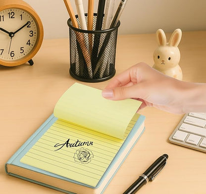 6 Pack 8x6 Inch Lined Sticky Notes, 300 Sheets Large Yellow Sticky Notes with Lines Super Sticking Power Memo Pads, Self-Stick Note Pads for School Office Home