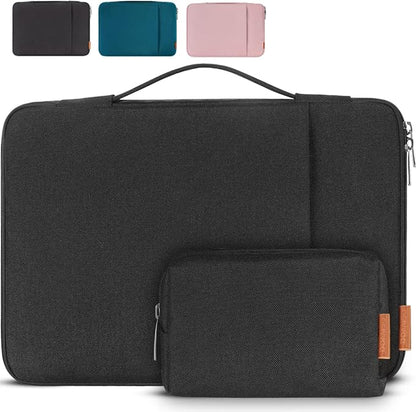DOMISO 17.3 inch Laptop Sleeve Case Water Resistant Shockproof Protective Computer Bag for 17.3" Notebook/HP Pavilion Envy 17/Dell/IdeaPad/LG Gram/MSI with Accesory Bag,Black