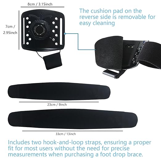 AFO Foot Drop Brace for Walking 2026 Upgraded - Soft Strap with Hard Shell, Reinforced Snap-Fit Lock, Support for Mild Foot Dragging, Tripping, Abnormal Posture, Black