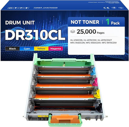 DR310CL Drum Unit Replacement for Brother DR-310CL DR 310CL Imaging Drum Compatible with Brother HL-4150CDN HL-4570CDW HL-4570CDWT MFC-9460CDN MFC-9560CDW MFC-9970CDW Printer All-in-Ones