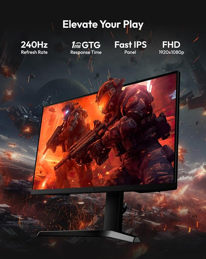 Pixio PX279 Prime Neo 27 inch 240Hz Refresh Rate FHD 1080p Resolution Fast IPS Panel 1ms GTG Response Time Gaming Monitor with Adaptive Sync and Fully Adjustable Stand