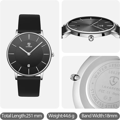 BEN NEVIS Watch, Mens Watch, Minimalist Fashion Simple Wrist Watch Analog Date with Leather Strap