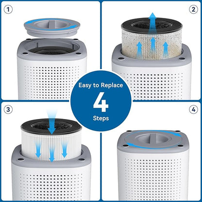 Tailulu Official AP100 Air Purifier Replacement Filter, 3-in-1 Air Purifier Filter, True H13 Filter, 1Pack