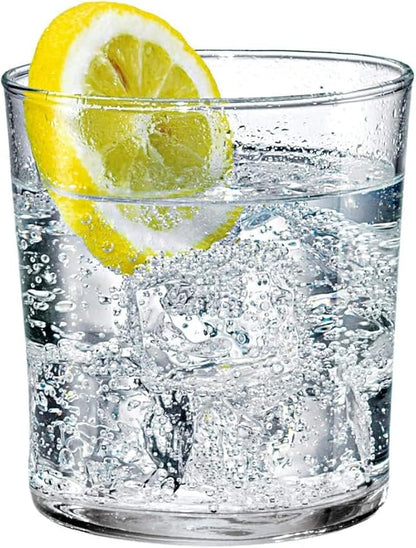 Bormioli Rocco Bodega Collection Glassware – Set Of 12 Medium 12 Ounce Drinking Glasses For Water, Beverages & Cocktails – 12oz Clear Tempered Glass Tumblers