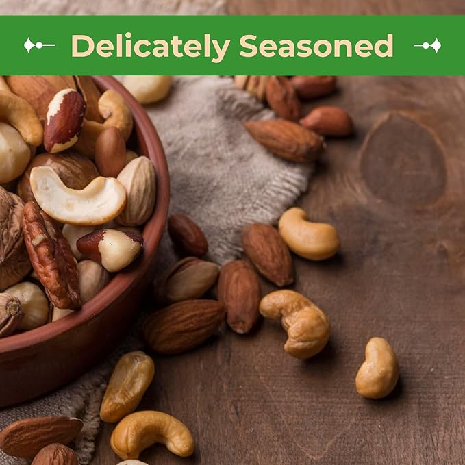 Sincerely Nuts Roasted & Salted Mixed Nuts | Almonds, Cashews, Pecans, Brazil Nuts and Hazelnuts | Healthy Snack - Nutrient Rich Alternative Treat | Vegan, Kosher & Gluten-Free | 3 lb bag