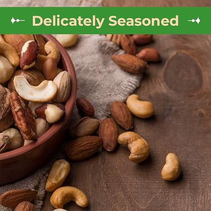Sincerely Nuts Roasted & Salted Mixed Nuts | Almonds, Cashews, Pecans, Brazil Nuts and Hazelnuts | Healthy Snack - Nutrient Rich Alternative Treat | Vegan, Kosher & Gluten-Free | 3 lb bag