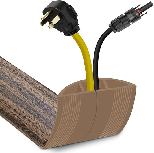 Floor Cord Cover 3.3FT Cord Covers for Wires on Floor Protect Wires & Prevent Trip Hazards, Easy to Cut for Home, Office, School, Concerts, Cavity W0.6in x H0.32in