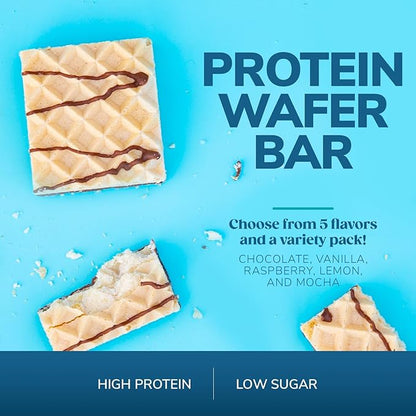 WonderSlim Protein Wafer Snack Bar, Raspberry, 200 Calories, 15g Protein, 0mg Cholesterol (5ct) (Pack of 2)