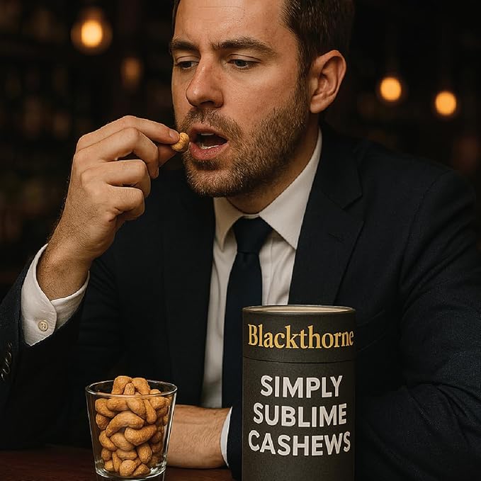Simply Sublime Cashews, Roasted Lightly Salted – 20 x 1.2oz Single Servings – Jumbo, Hand Sorted & Flame Roasted with Himalayan Pink Salt – Gourmet Snack for Bourbon, Tequila, Champagne - 24oz