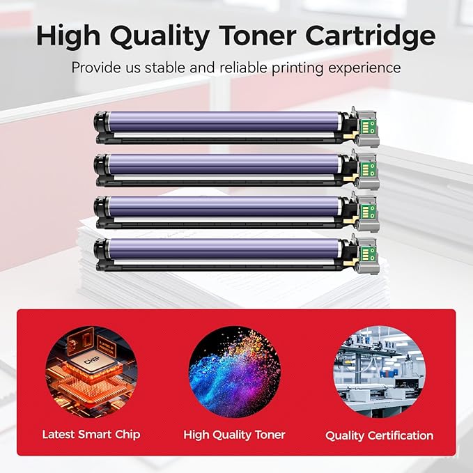 C950X71G Photoconductor Kit Set 4-Pack (Not Toner) Replacement for Lexmark C950X71G Drum Unit Compatible with Lexmark C950 X950 C952 X952 X954 C950de X952dte X950de X954dhe Laser Printer Imaging Unit