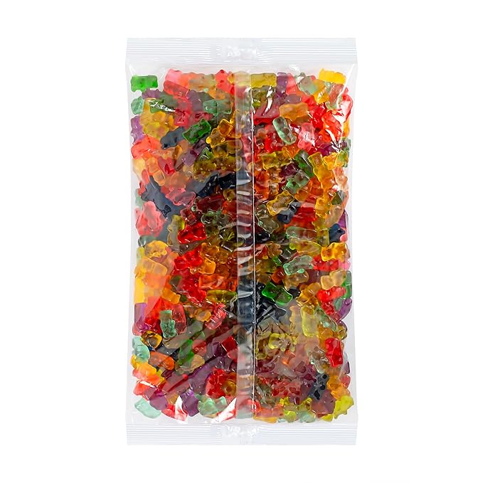 Kervan Candy Bebeto 12 Flavor Gummy Bears - Fruity, Soft & Sweet Gummy Candy Bulk for Kids, Gift Snacks and Parties - Assorted Bear Gummies Party Size Bag (5 lbs)