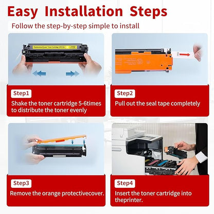 067/067H Toner Cartridge Set(with Chip) Replacement for Canon 067H/067 /CRG-067HToner Work with ImageClass MF656Cdw MF653Cdw MF654Cdw LBP632Cdw LBP633Cdw Printer Ink(067 Toner,4Pack)