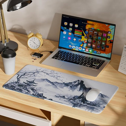 Large Mouse Pad, Japanese Desk Mat Extended Non-Slip Keyboard Mouse Pad Waterproof Office Desk Pad 23.6" x 11.8" Anime Mouse Pads Desktop Protector for Office and Home