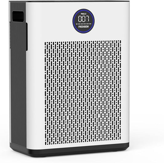 FRESHDEW Air Purifier for Home Up to 2300ft² with H14 True HEPA & Double-Sided Intake Air Quality Sensor | 22dB Ultra Quiet for Bedroom | Allergen/Dust/Smoke/Pet Dander