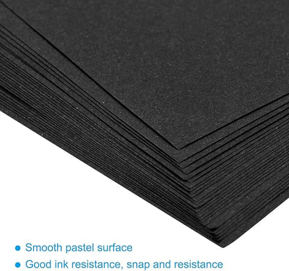 MECCANIXITY 50 Sheets Colored Copy Paper 16.5 x 11.7 Inch Printer Paper 80gsm Black for Office Printing, Document Copying, Invitations, Forms, Art Projects